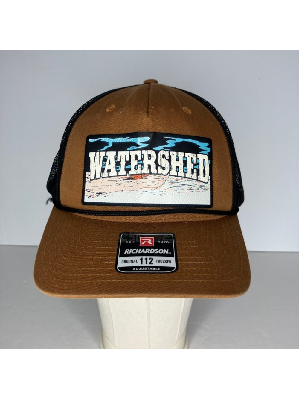 Watershed Men's Adjustable Brown Black Trucker Hat